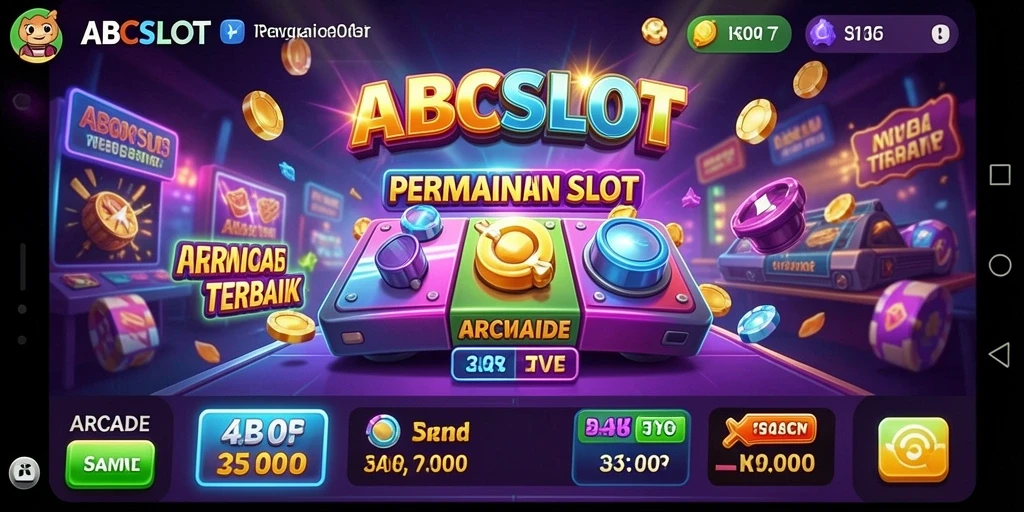 Antarmuka menawan dari permainan slot Arcade ABCSLOT.