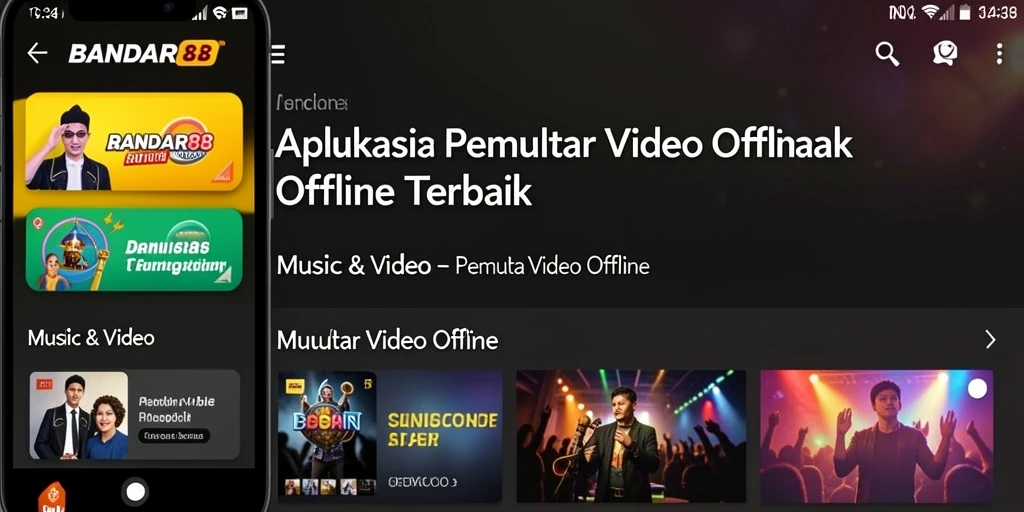 Tampilan antarmuka BANDAR88 sebagai Pemutar Video Offline yang menarik.