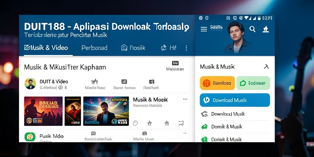 Tampilan antarmuka DUIT188 yang sederhana dan mudah digunakan untuk Download Musik.