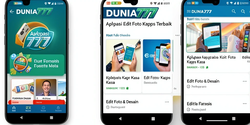 Tampilan antarmuka DUNIA777 yang sederhana dan fungsional untuk Edit Foto Kertas Kaca.