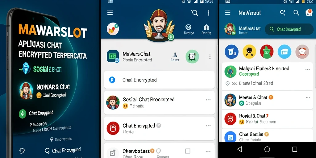 Antarmuka MAWARSLOT yang modern dan aman saat chatting.