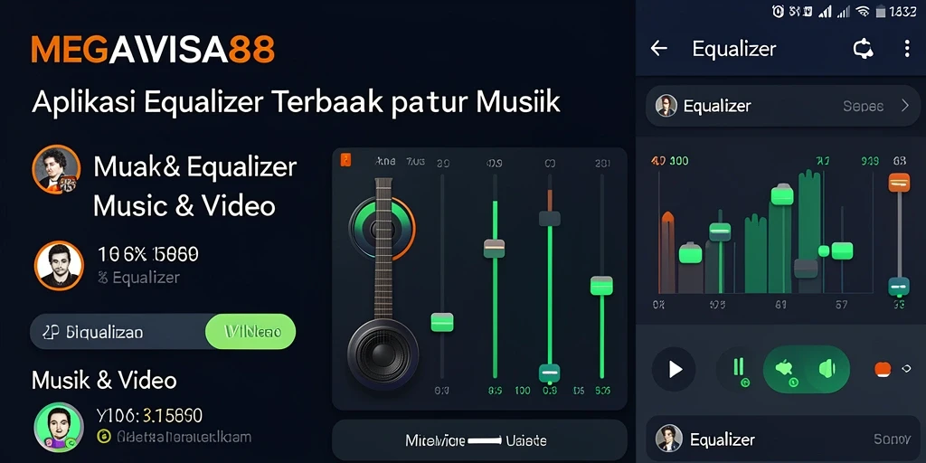 Tampilan antarmuka MEGAVISA88 dengan fitur Equalizer yang menarik.