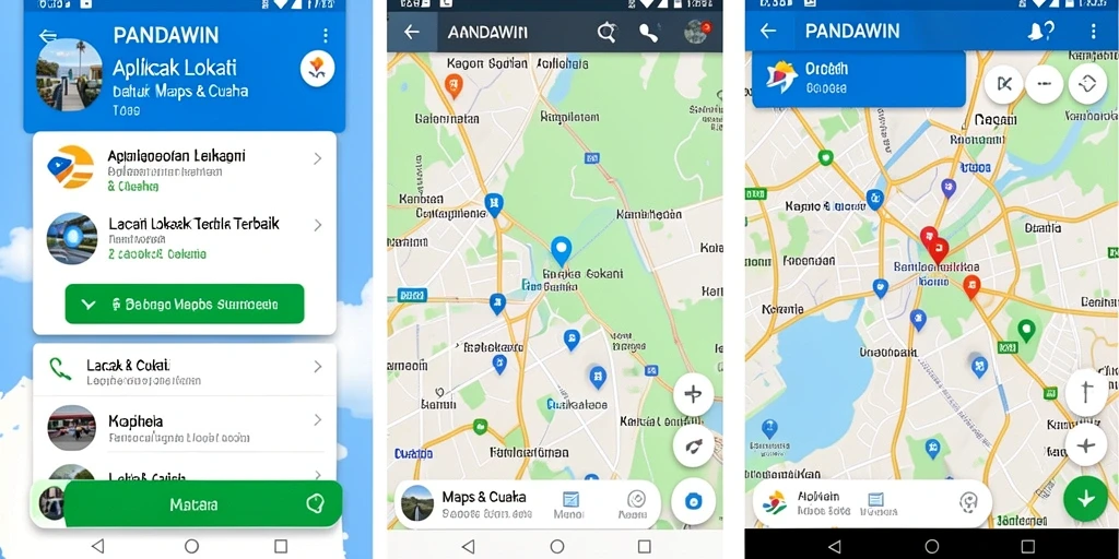 Antarmuka aplikasi Lacak Lokasi yang intuitif dan informatif.