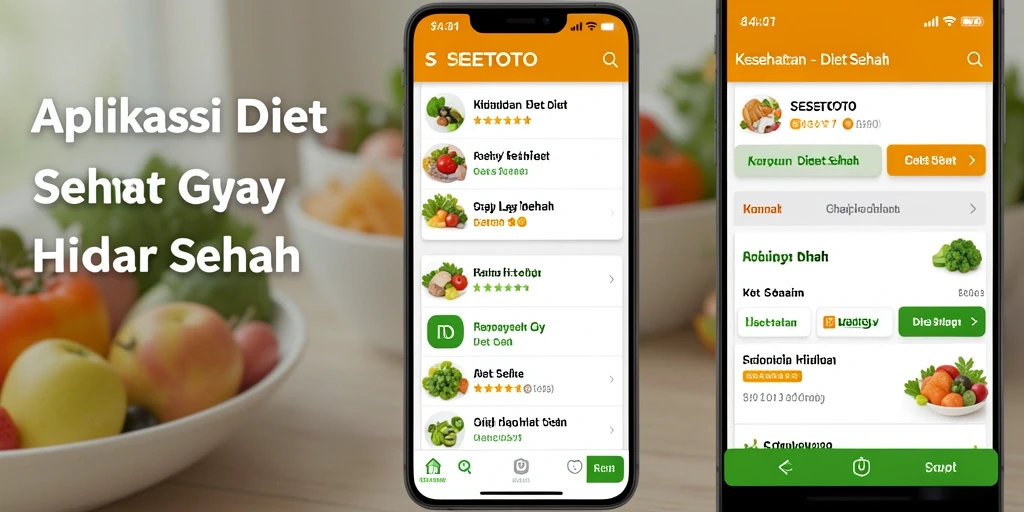 Tampilan antarmuka SESETOTO untuk rencana diet sehari-hari.